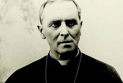 An old black and white photo of Abbot Martin Marty.