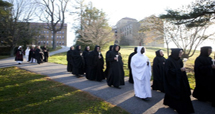 Photo of monks in procession.