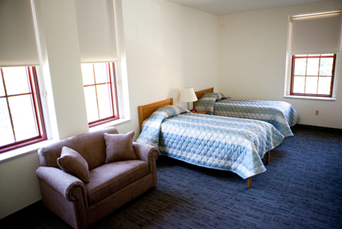 Photo of a guest room.